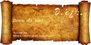 Dorn Ábel névjegykártya