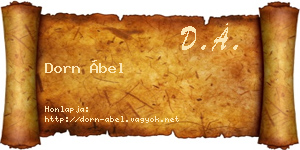 Dorn Ábel névjegykártya