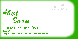abel dorn business card